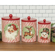 Nostalgic Christmas Metal Canisters (Set of 3)