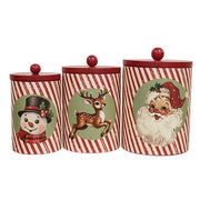 Nostalgic Christmas Metal Canisters (Set of 3)
