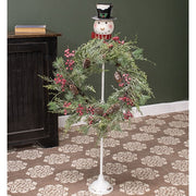 Metal Snowman Wreath Stand