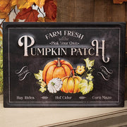 Farm Fresh Pumpkin Patch Embossed Metal Sign