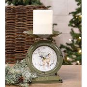 Winter Wishes Woodland Deer Scale Clock