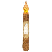 Grungy Smiling Snowman Timer Taper - 6"