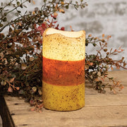 Grungy Candy Corn Timer Pillar - 5"