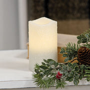 White Glitter Timer Pillar - 3"x5"