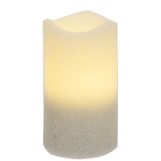 White Glitter Timer Pillar - 3"x5"
