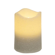 White Glitter Timer Pillar - 3"x4"
