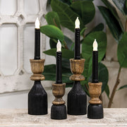 Black Gloss Timer Tapers (Set of 4)