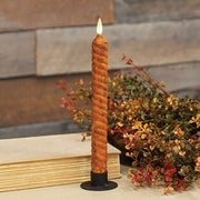 Pumpkin Spice Vintage Twist Flicker Flame Timer Taper - 9.5"