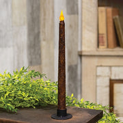 Burnt Mustard Tall Dipped Timer Taper - 10.75"