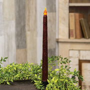 Burnt Burgundy Tall Dipped Timer Taper - 10.75"