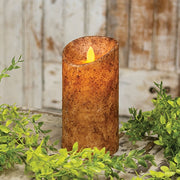 Burnt Ivory Real Motion Timer Pillar - 6"