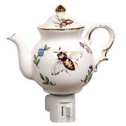 Porcelain Spring Floral Bee Teapot Nightlight