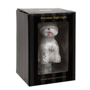 Porcelain Floral Puppy Nightlight