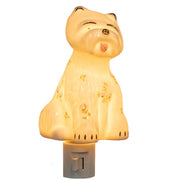 Porcelain Floral Puppy Nightlight
