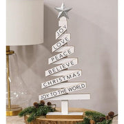 Woodland White Christmas Tree with Sayings