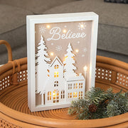 Believe LED Winter Village Frame