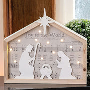 Joy to the World LED Nativity Frame