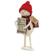 Sprinkles Sleigh Bells Standing Snowman with Sign