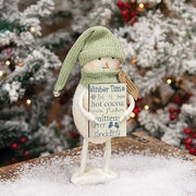 Sprinkles Winter Time Standing Snowman with Sign