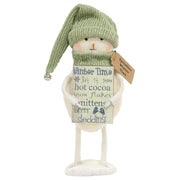 Sprinkles Winter Time Standing Snowman with Sign