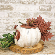 Distressed Metal Turkey Pumpkin with Lid