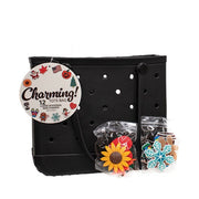 Tote With 12 Seasonal Charms  (2 Count Assortment)