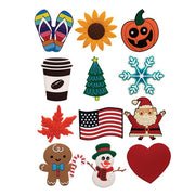 Tote With 12 Seasonal Charms  (2 Count Assortment)