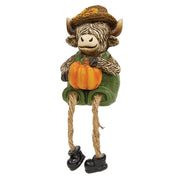 Resin Dangle Leg Harvest Highland Sitter  (2 Count Assortment)