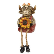 Resin Dangle Leg Harvest Highland Sitter  (2 Count Assortment)