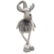 Gray Winter Fuzzy Dangle Leg Reindeer