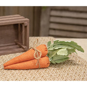 Herringbone Orange Fabric Carrots (Set of 3)