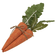 Herringbone Orange Fabric Carrots (Set of 3)