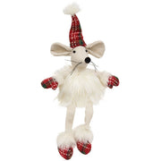 Christmas Nordic Plaid Party Mouse with Dangle Legs