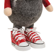 Nordic Red/Gray Gnome with Trendy Shoes
