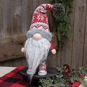 Nordic Red/Gray Gnome with Trendy Shoes