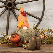 Fall Leaf Hat Sitting Stuffed Gnome