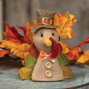 Stuffed Mini Fabric Turkey with Buttons