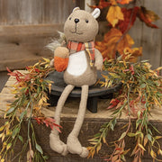 Stuffed Dangle Leg Squirrel with Acorn