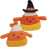 Plush Mr or Mrs Candy Corn Sitter  (2 Count Assortment)