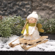 Stuffed Angel on Wooden Sled