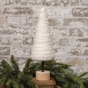Cream Felted Wool Tree - 12"H