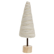 Cream Felted Wool Tree - 10.25"H