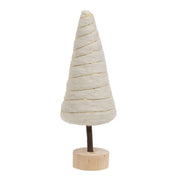 Cream Felted Wool Tree - 8.5"H