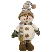Cozy Brown Standing Snowmen  (2 Count Assortment)