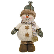 Cozy Brown Standing Snowmen  (2 Count Assortment)