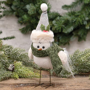 Fabric Bird with Green Hat and Scarf