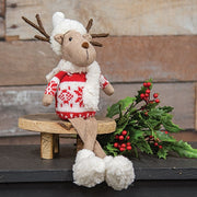 Nordic Red/White Dangle Leg Reindeer