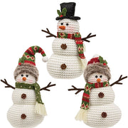 Green Nordic Knit Snowman Sitter  (3 Count Assortment)