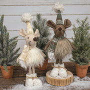 Green Plaid Sparkle Standing Party Mouse