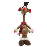Christmas Plaid Standing Mouse  (2 Count Assortment)
